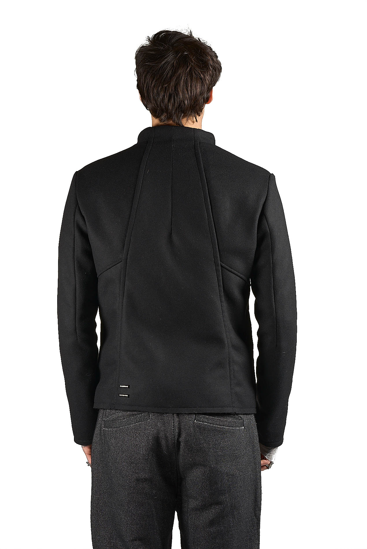 DANIELE BASTA LEATHER AND SILVER JACKET